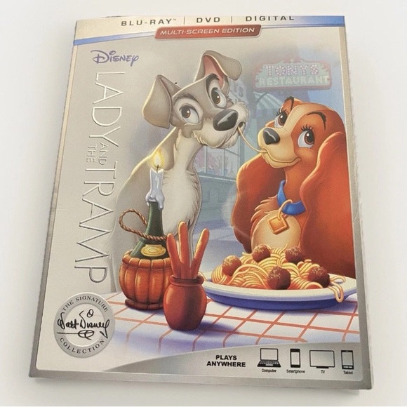 Lady and the Tramp (Bluray, DVD, Disney, 2012, Slipcover) Canadian Unopened New - Picture 1 of 4